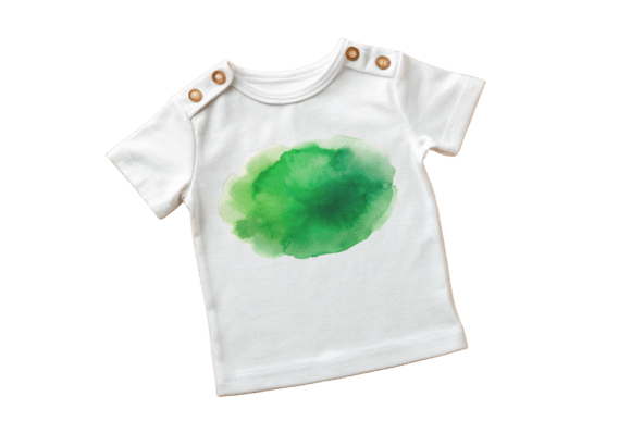 Download Organic Green Watercolor Ink Blotch - Organic Collection