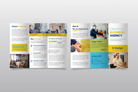 Download Minimal Shapes Trifold Brochure Template - Minimal shapes Collection