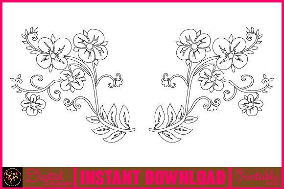 Download Floral Line Art Flower SVG Elements-28 - Elements Collection