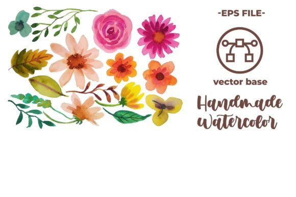Download Watercolor Flower Elements Clipart - Elements Collection