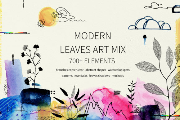 Download Leaves. Modern Graphic Elements - Elements Collection
