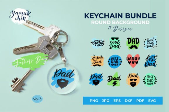 Download Acrylic Keychain Fathers Day SVG Bundle - Acrylic Collection