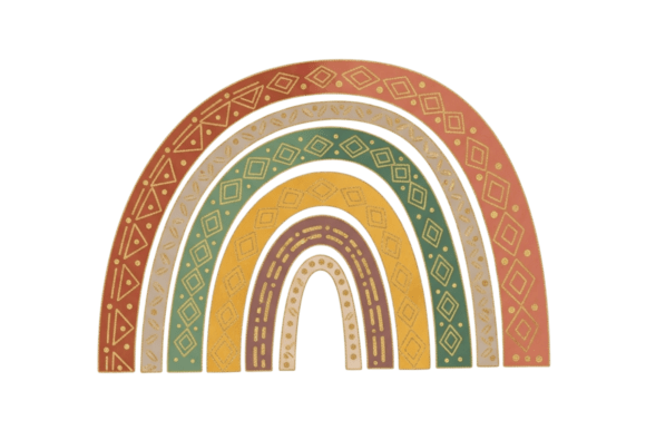Download Boho Patterned Rainbow Earthy Colors - Boho Collection