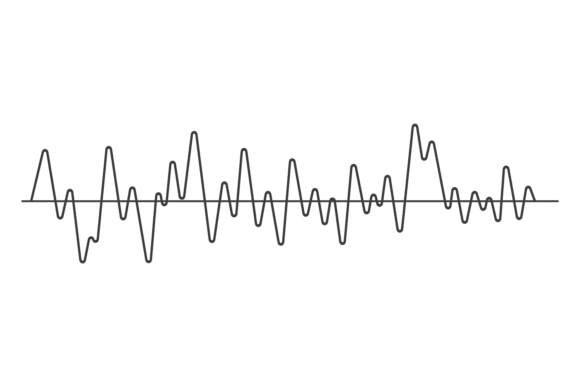 Download Sound Wave Graph. Smooth Curved Black Li - Premium Resources