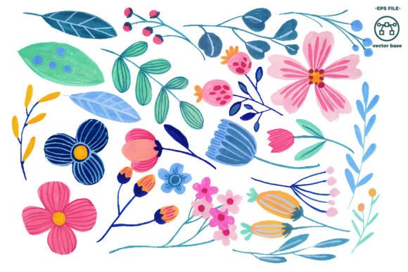 Download Watercolor Flower Elements Clip Art - Elements Collection