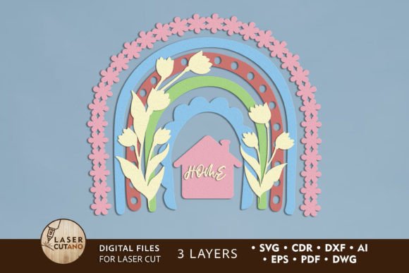 Download Home Decoration, Rainbow Laser Cut File - Decoration Collection