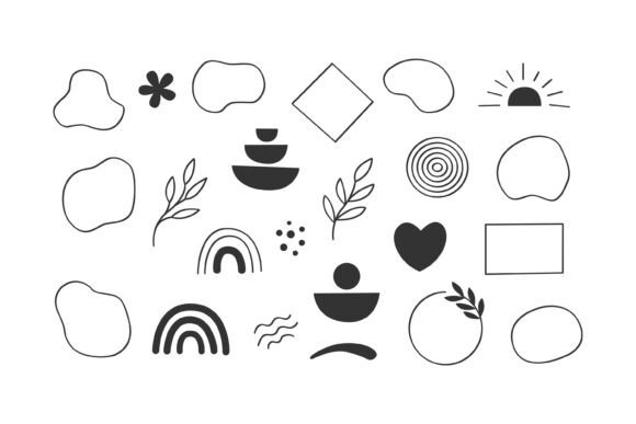 Download Abstract Organic Shapes and Geometric - Organic Collection