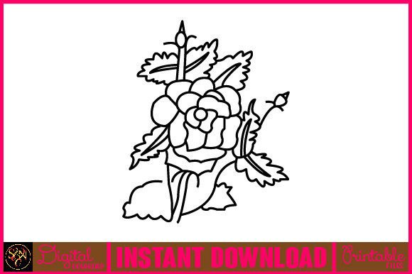 Download Floral Line Art Flower SVG Elements 80 - Elements Collection
