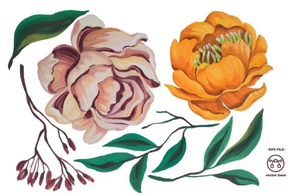 Download Watercolor Flower Elements - Elements Collection