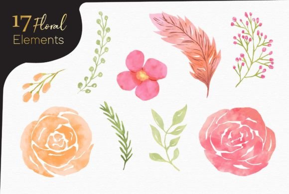 Download Watercolor Floral Elements - Elements Collection