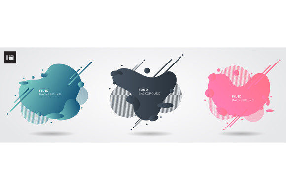 Download Set Liquid Shape Modern Graphic Elements - Elements Collection