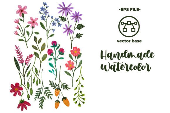 Download Watercolor Flower Elements - Elements Collection