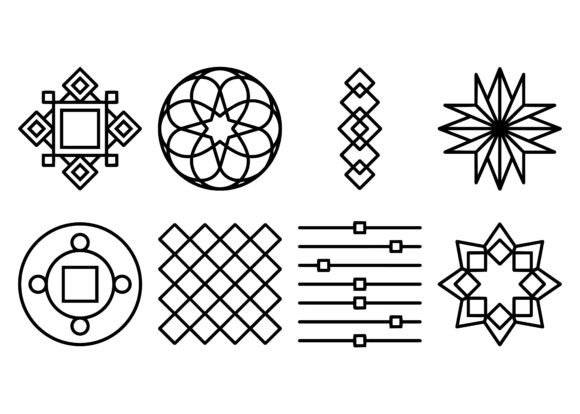 Download Geometric Symbol Elements EPS Bundle - Elements Collection