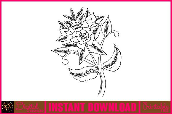 Download Floral Line Art Flower SVG Elements 105 - Elements Collection